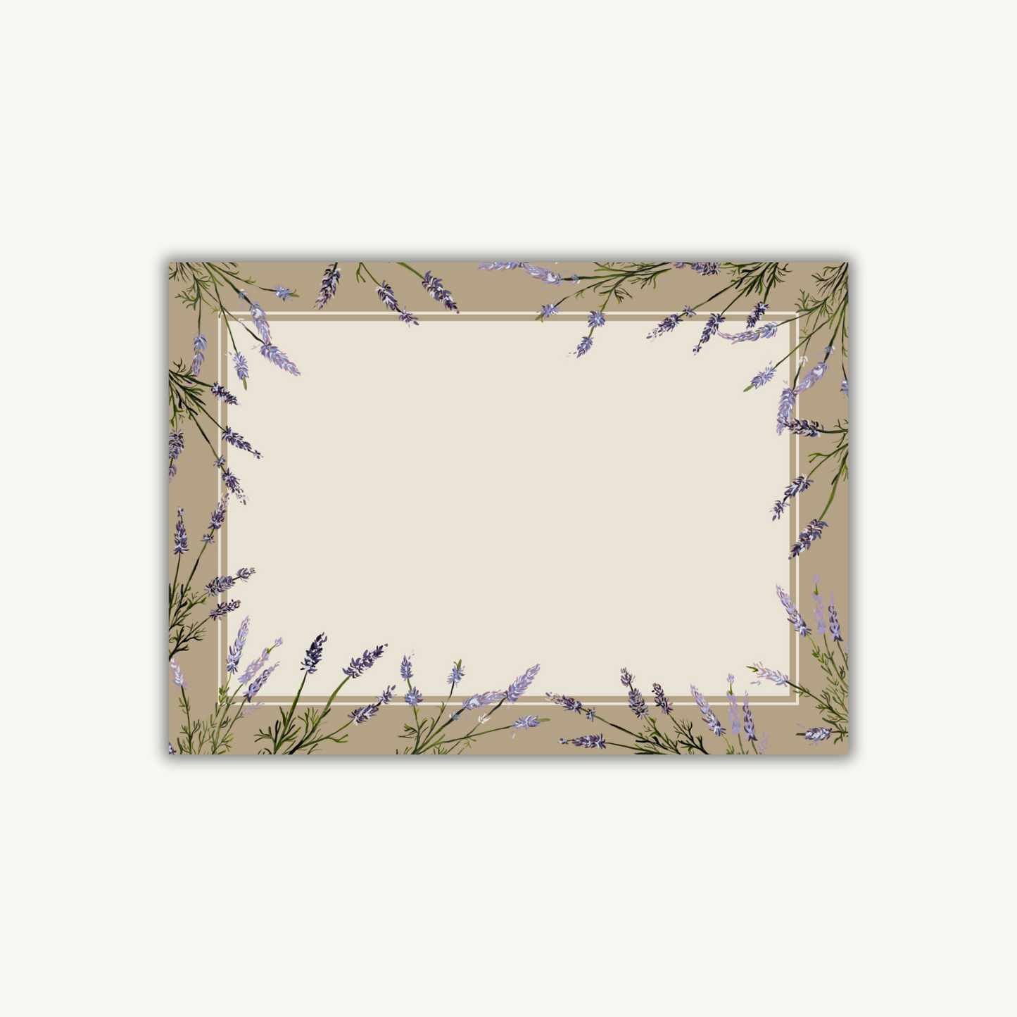 Lavender Border Stationery Set