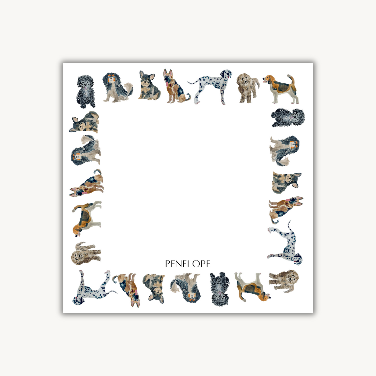Puppy Love Square Notepad