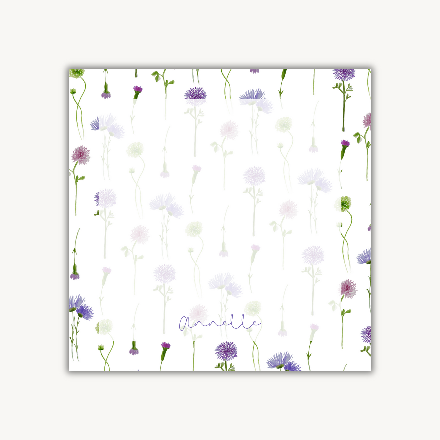 Single Blooms Square Notepad