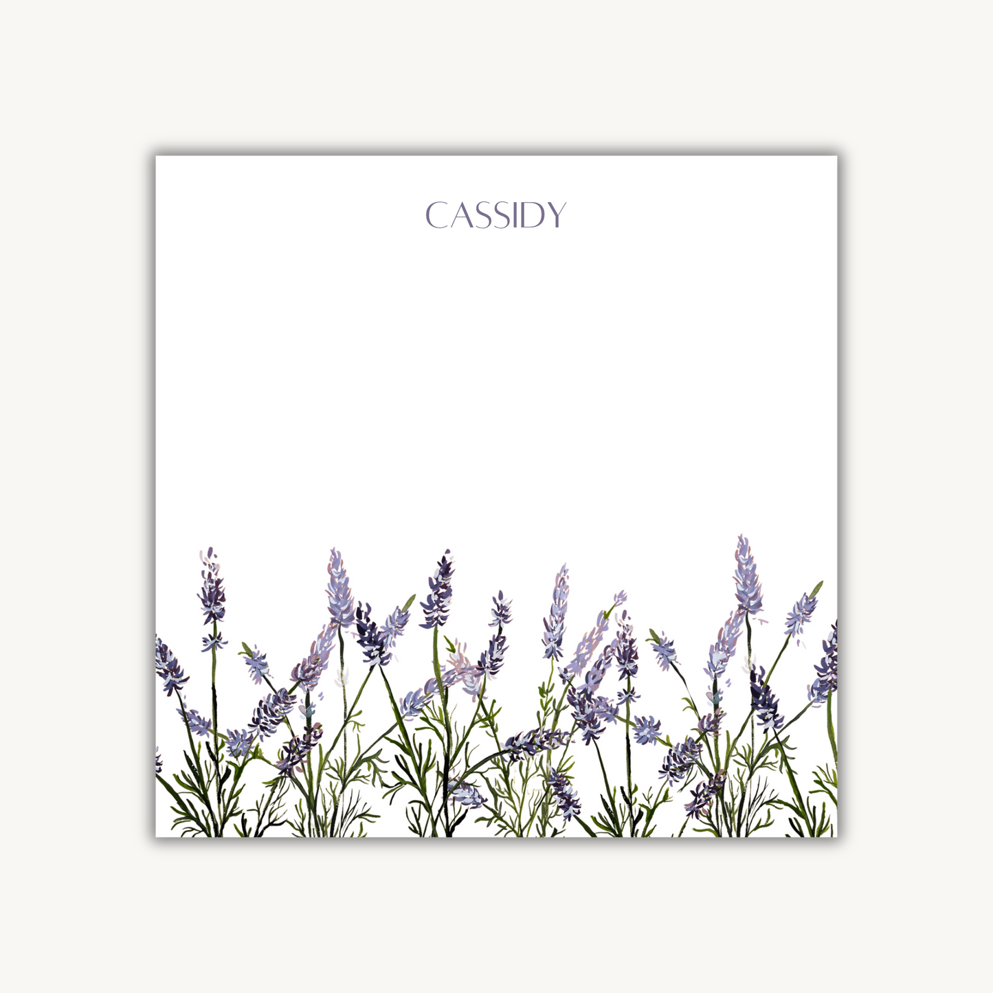 Lucky Lavender Square Notepad