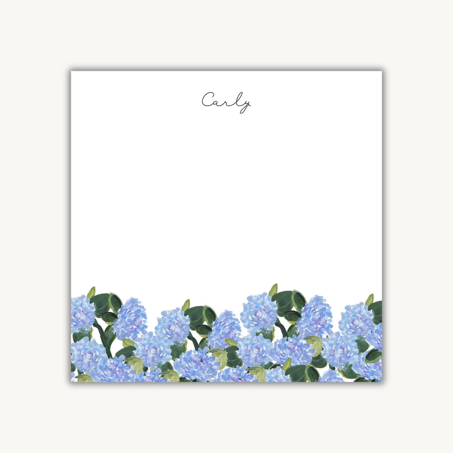 Hydrangea Square Notepad