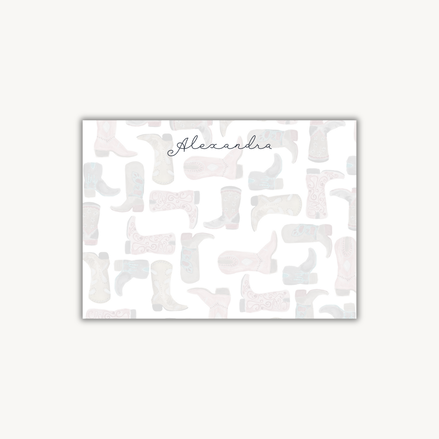 Cowgirl Boots Stationery Set