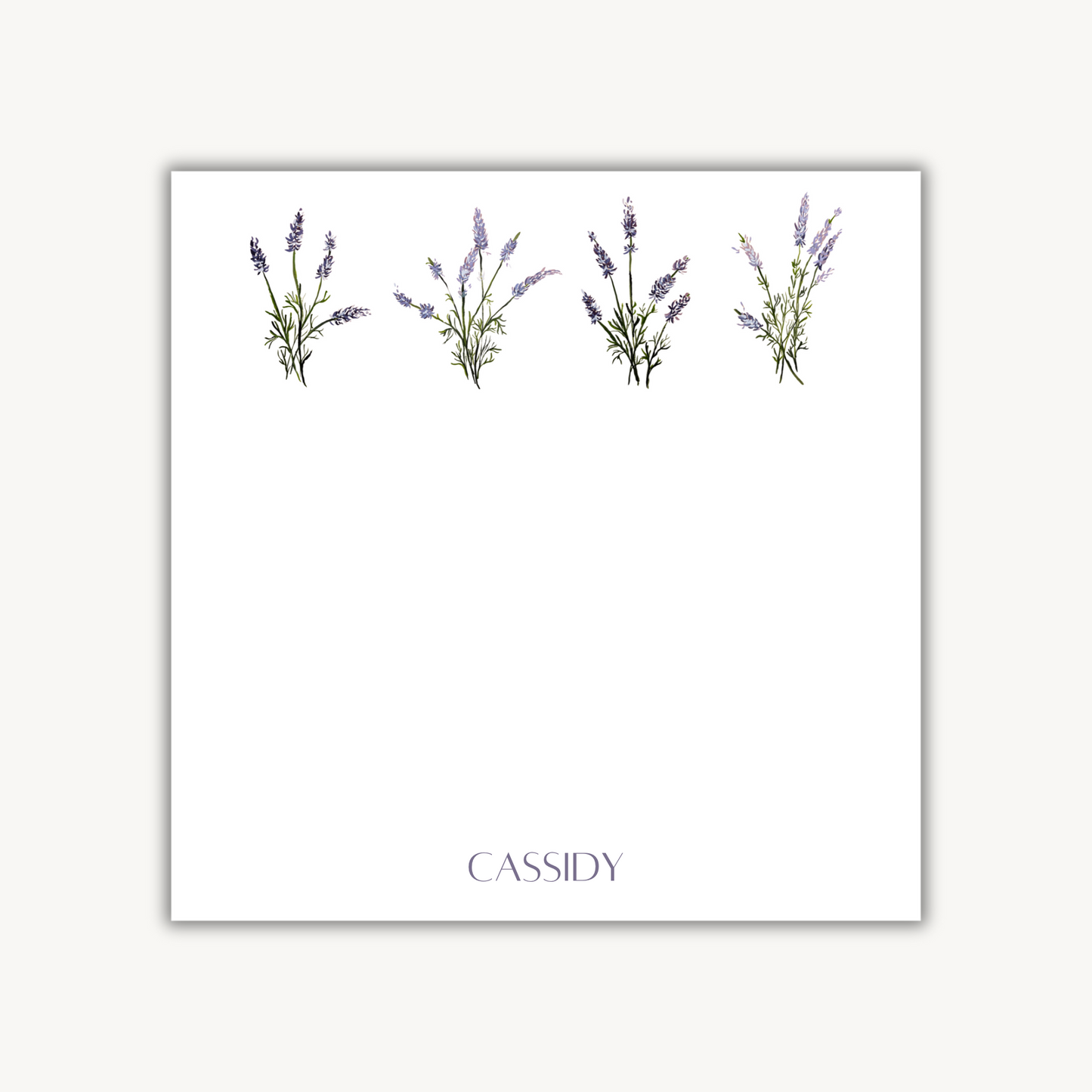 Lavender Sprigs Square Notepad