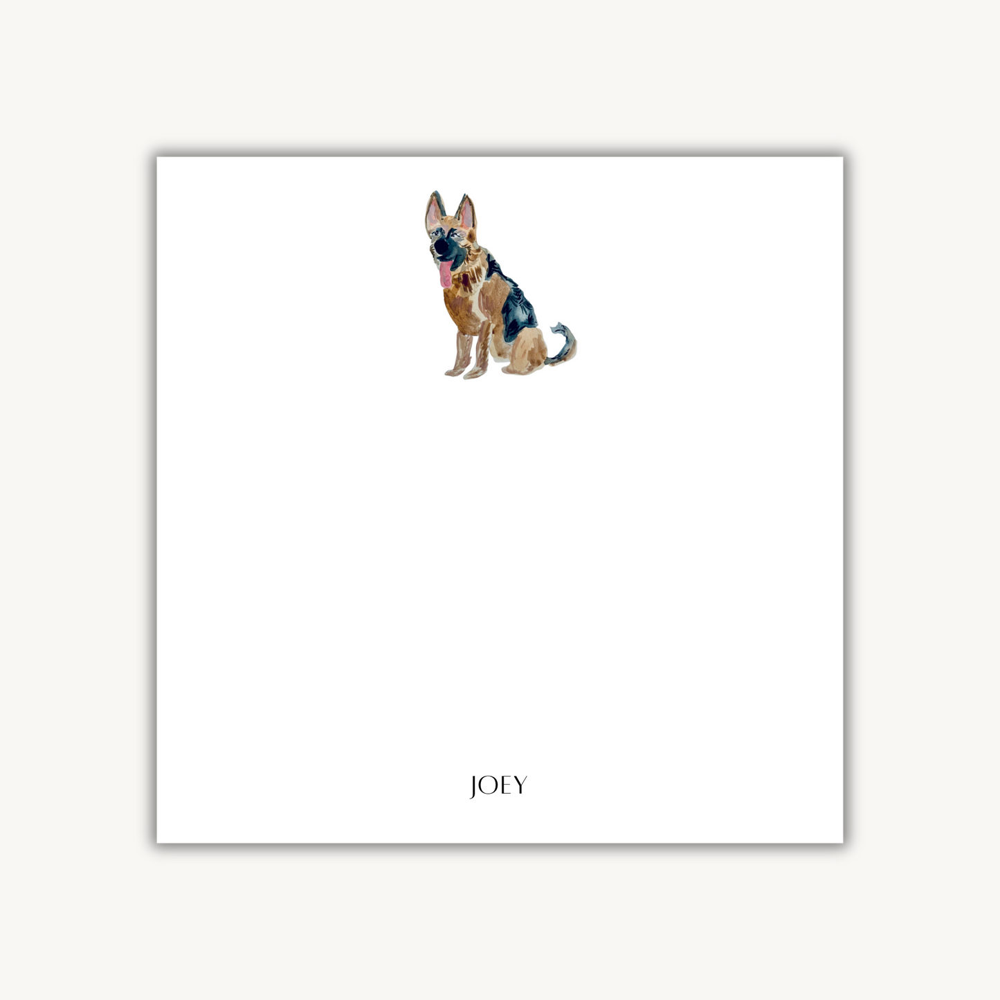 German Shepherd Puppy Square Notepad