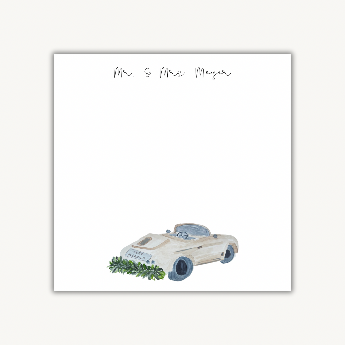 The Getaway Car Square Notepad