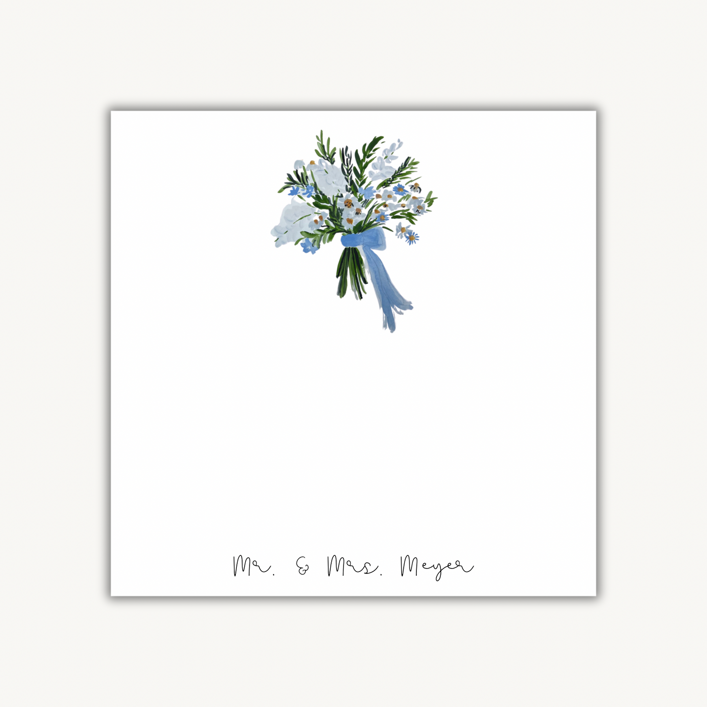 Catch the Bouquet Square Notepad