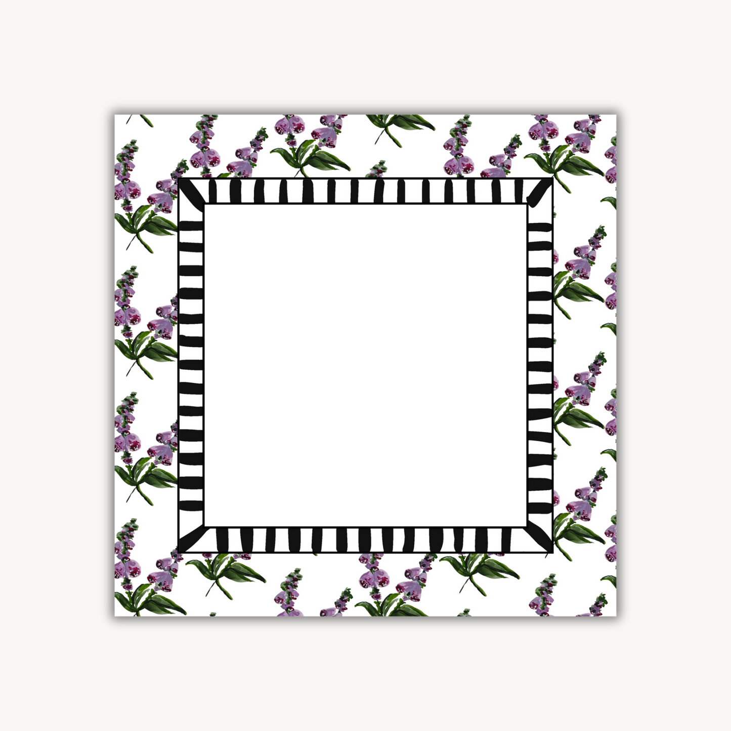 Foxglove Check Square Notepad