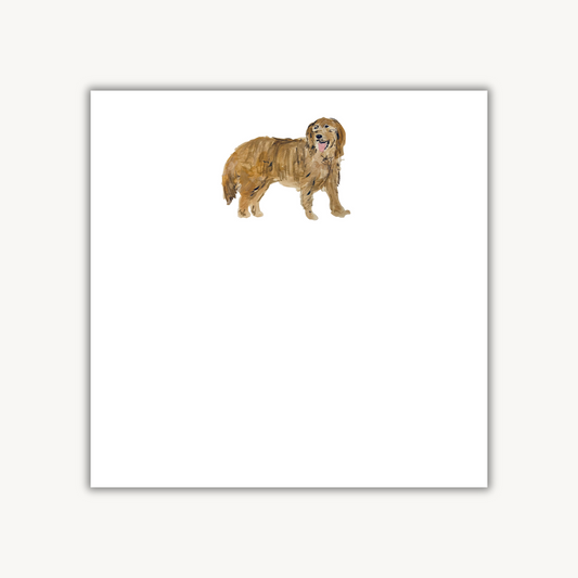 Golden Retriever Puppy Square Notepad