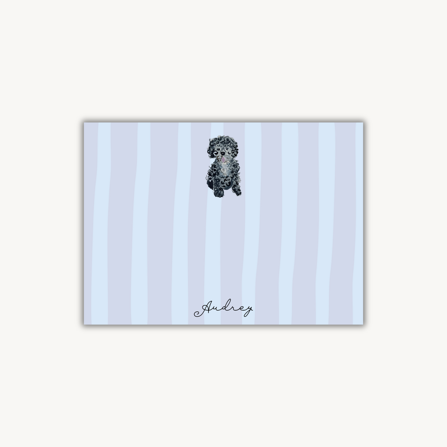 Bear Hug Poodle Stationery Set