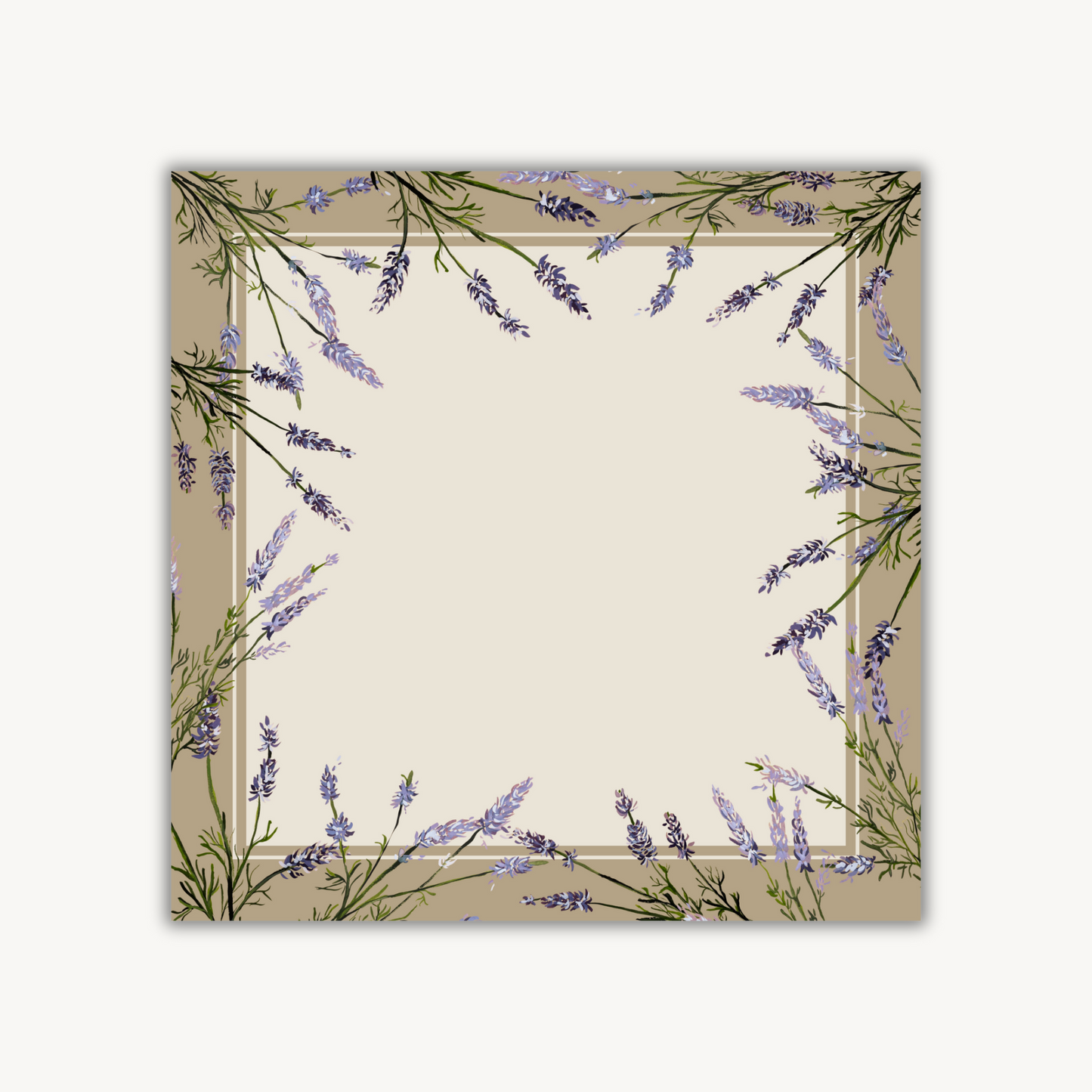 Lavender Border Square Notepad