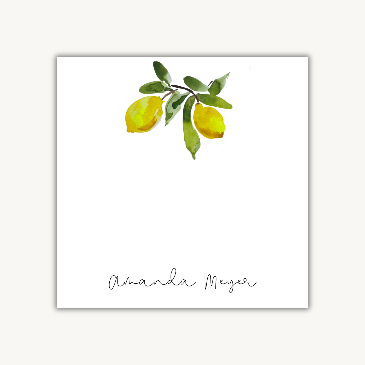 Lemon Cluster Square Notepad