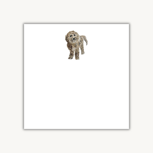 Goldendoodle Puppy Square Notepad