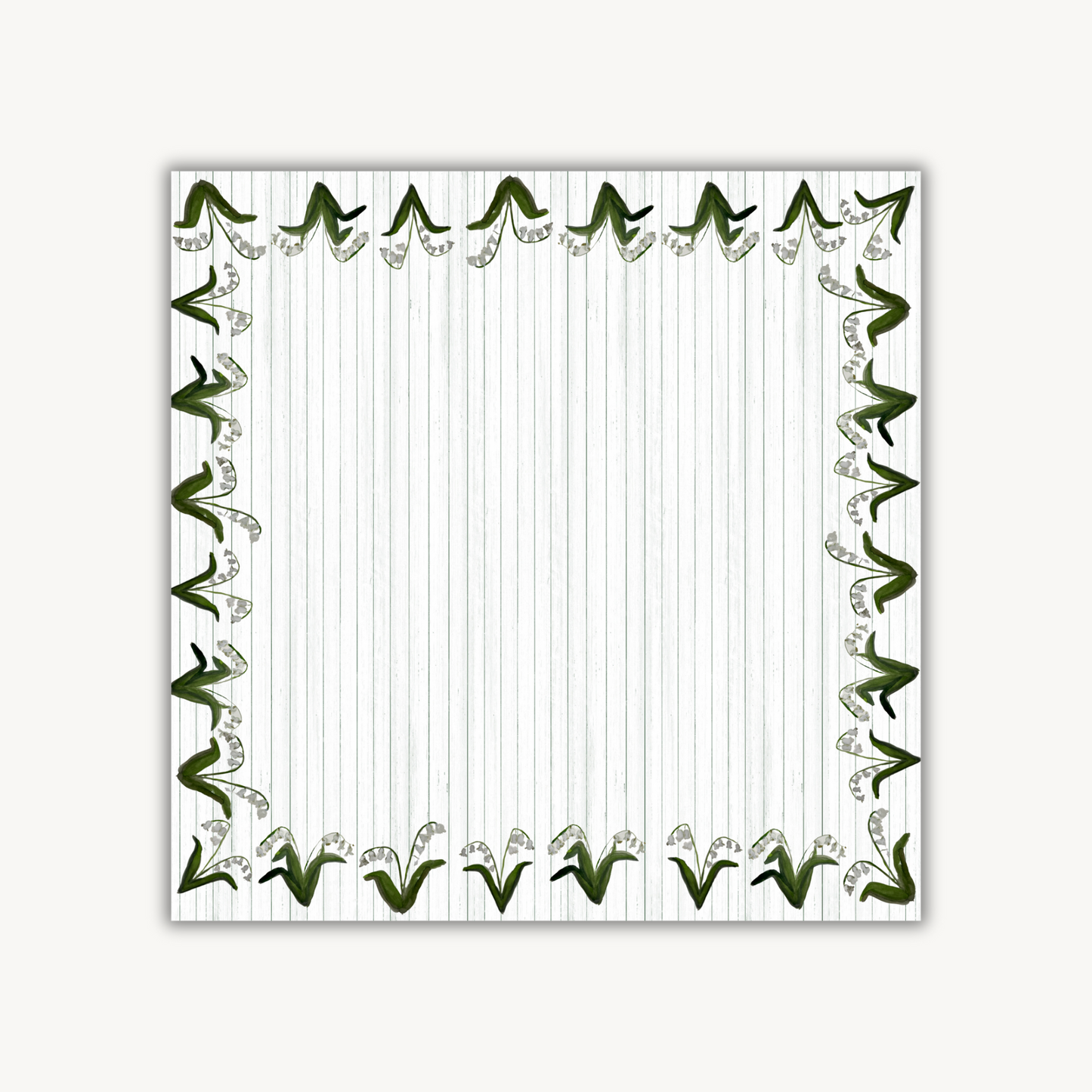 Lily of the Valley Border Square Notepad