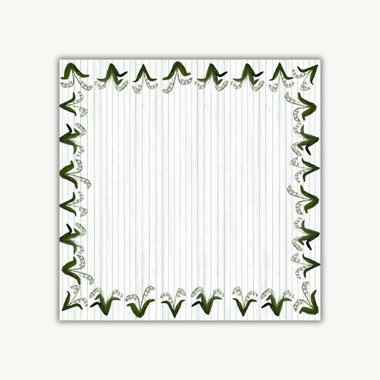 Lily of the Valley Border Square Notepad