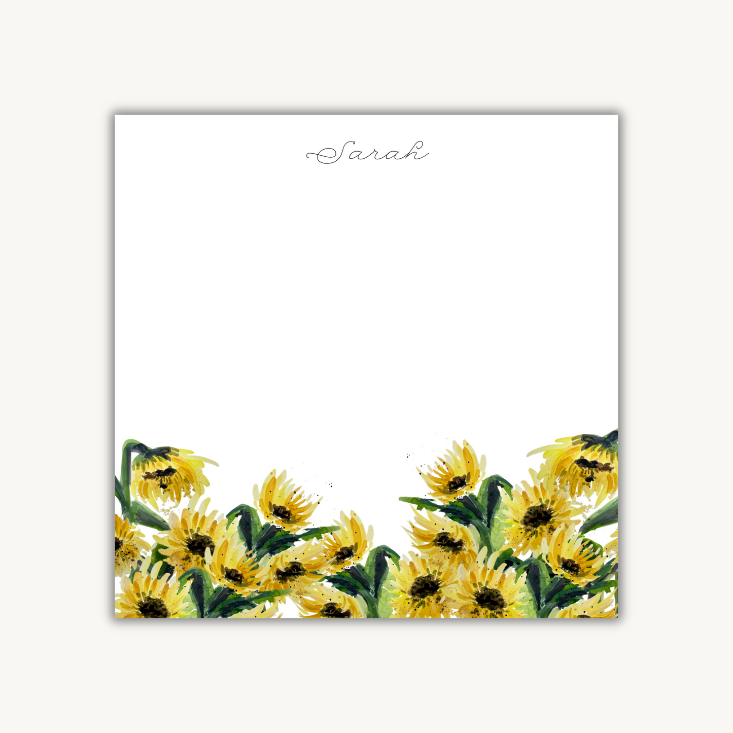 Sunflowers Square Notepad