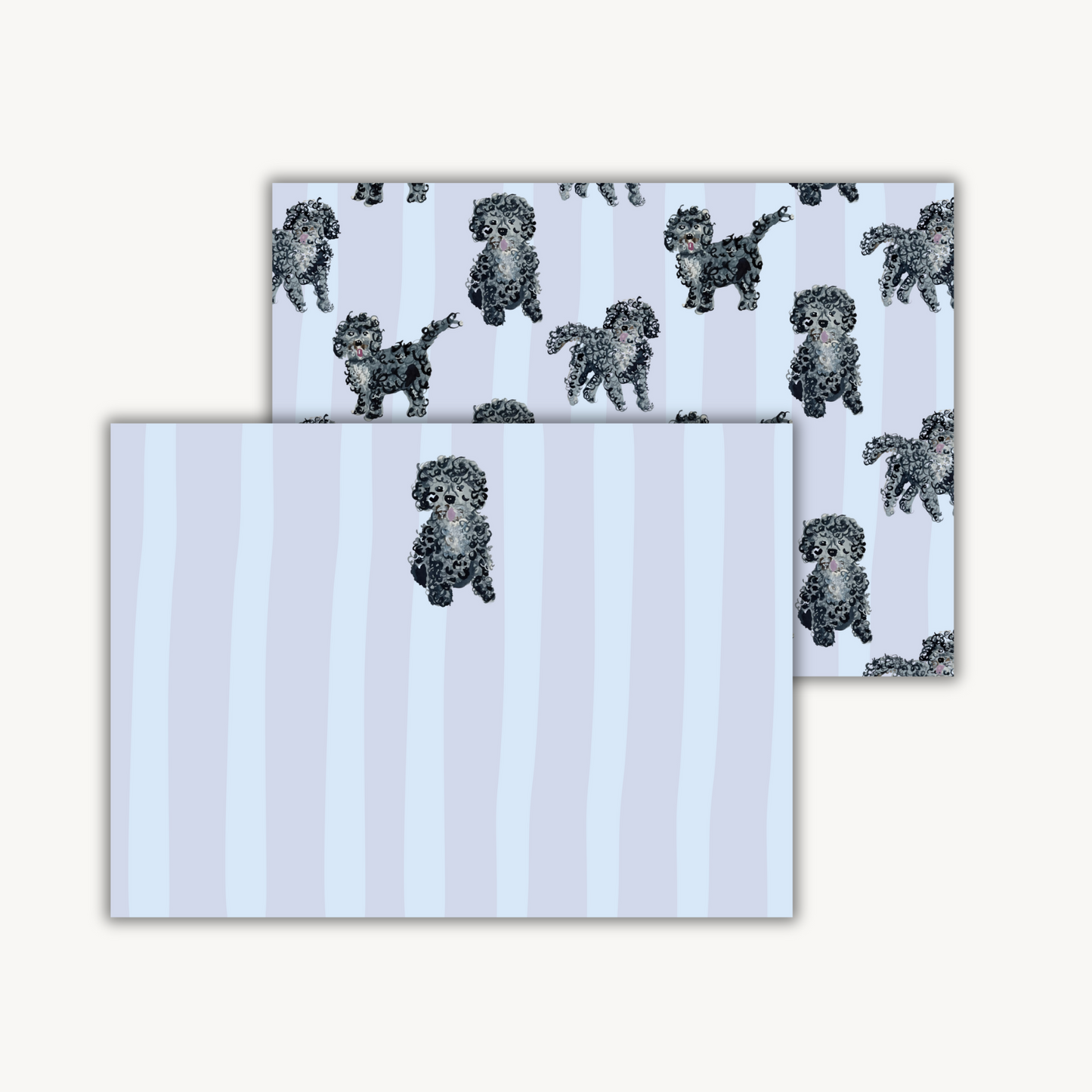 Bear Hug Poodle Stationery Set