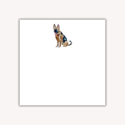 German Shepherd Puppy Square Notepad