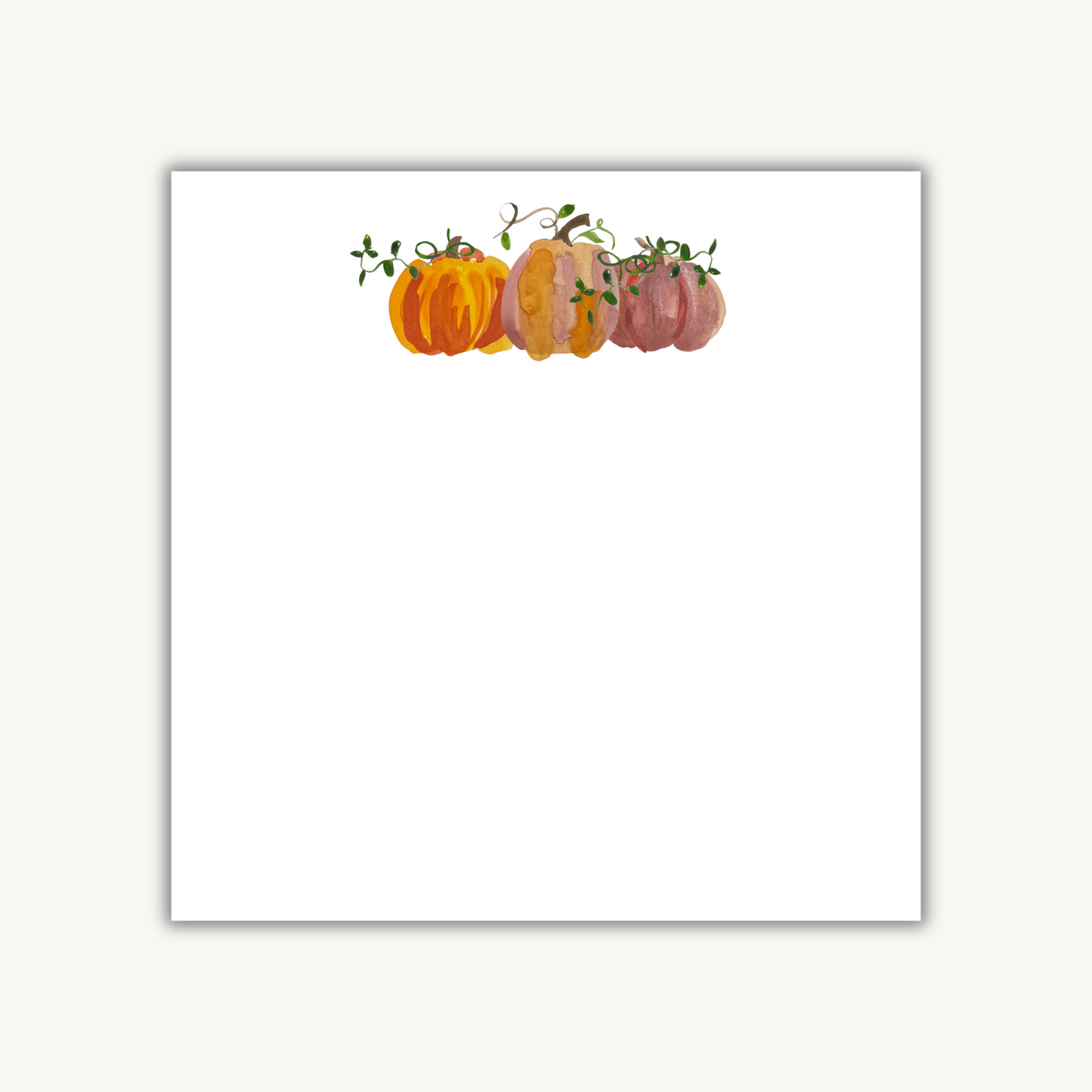 Pumpkin Trio Square Notepad