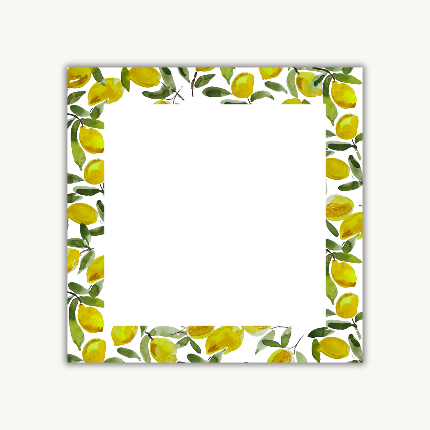 Lemon Print Square Notepad