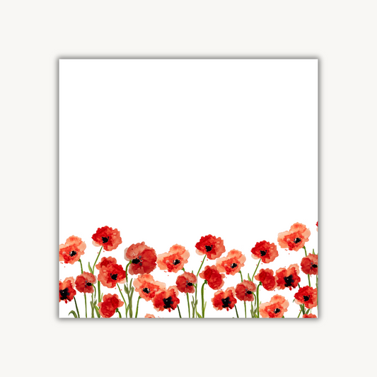 Poppies Square Notepad