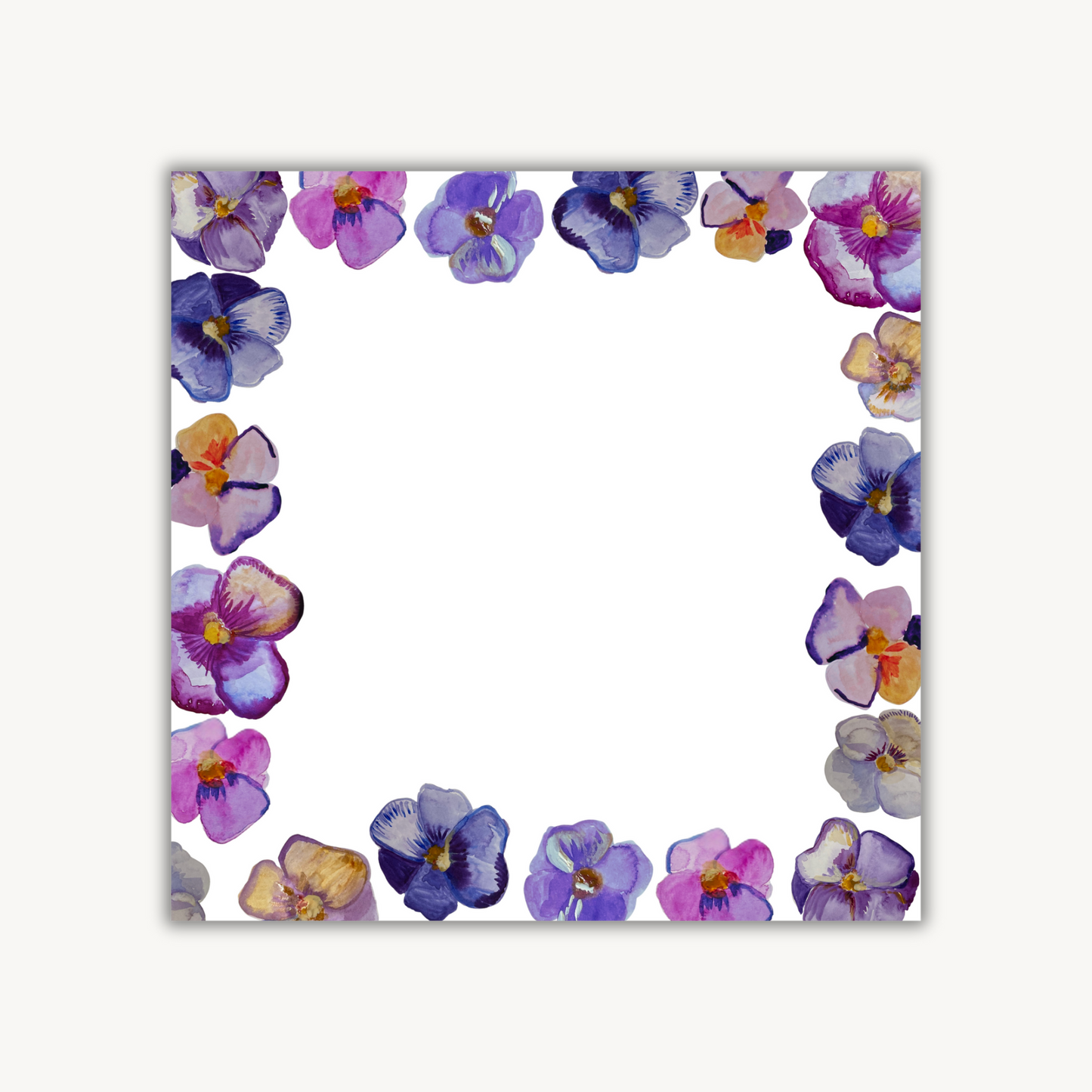 Pansies Square Notepad