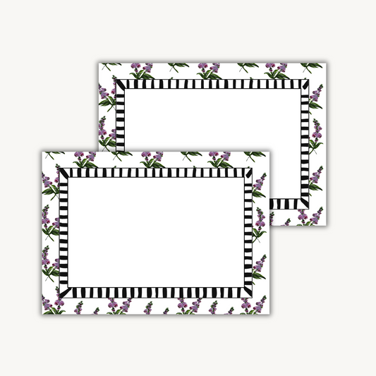 Foxglove Check Stationery Set