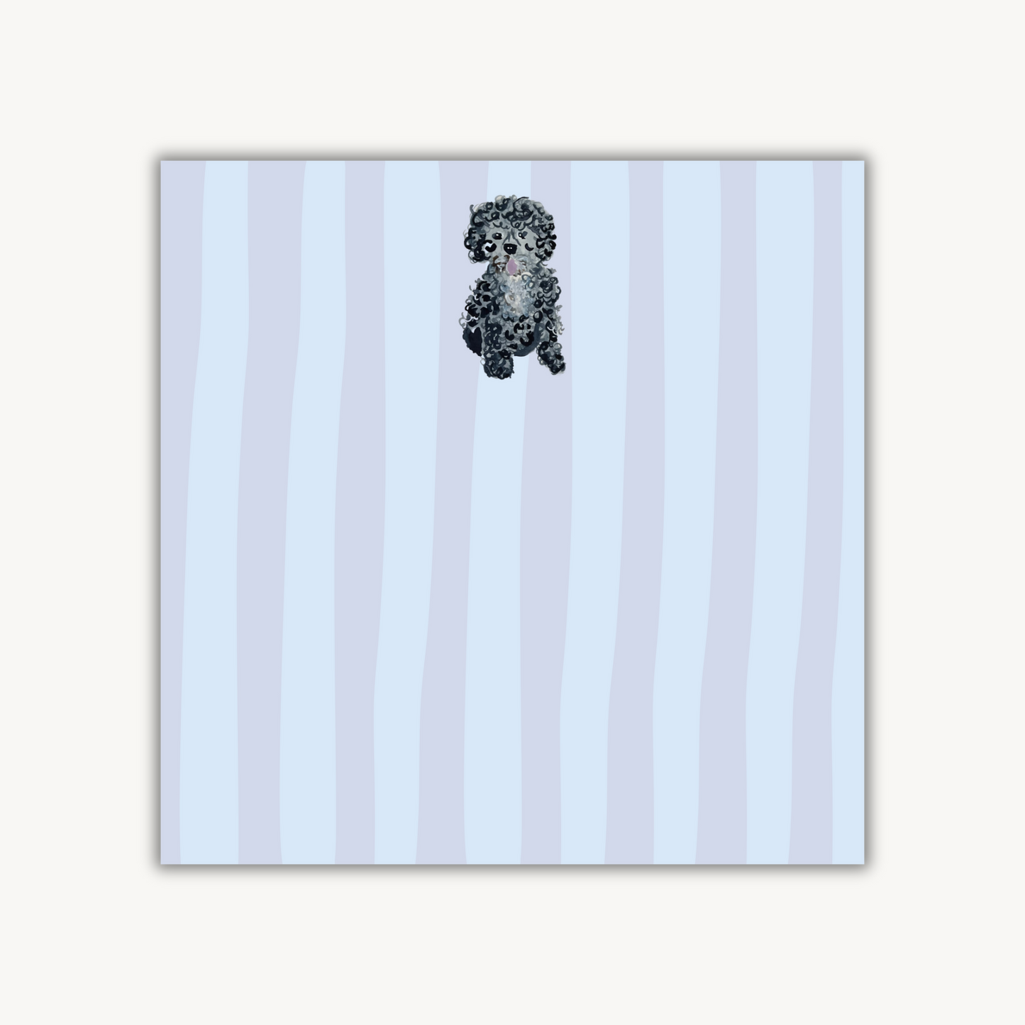 Bear Hug Poodle Square Notepad