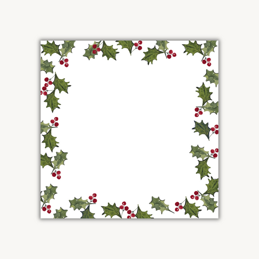Holly Jolly Square Notepad