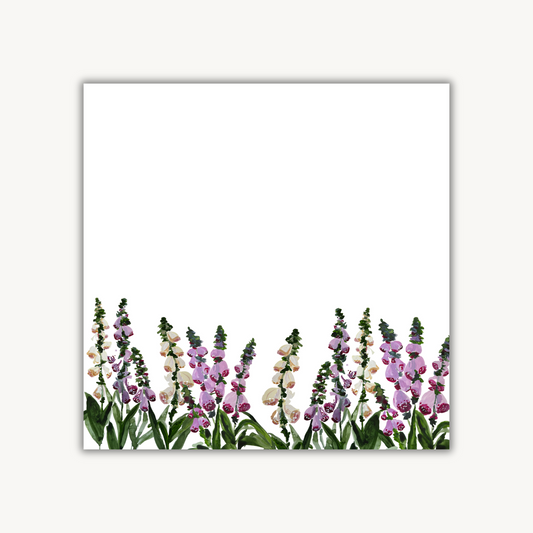 Foxglove Field Square Notepad