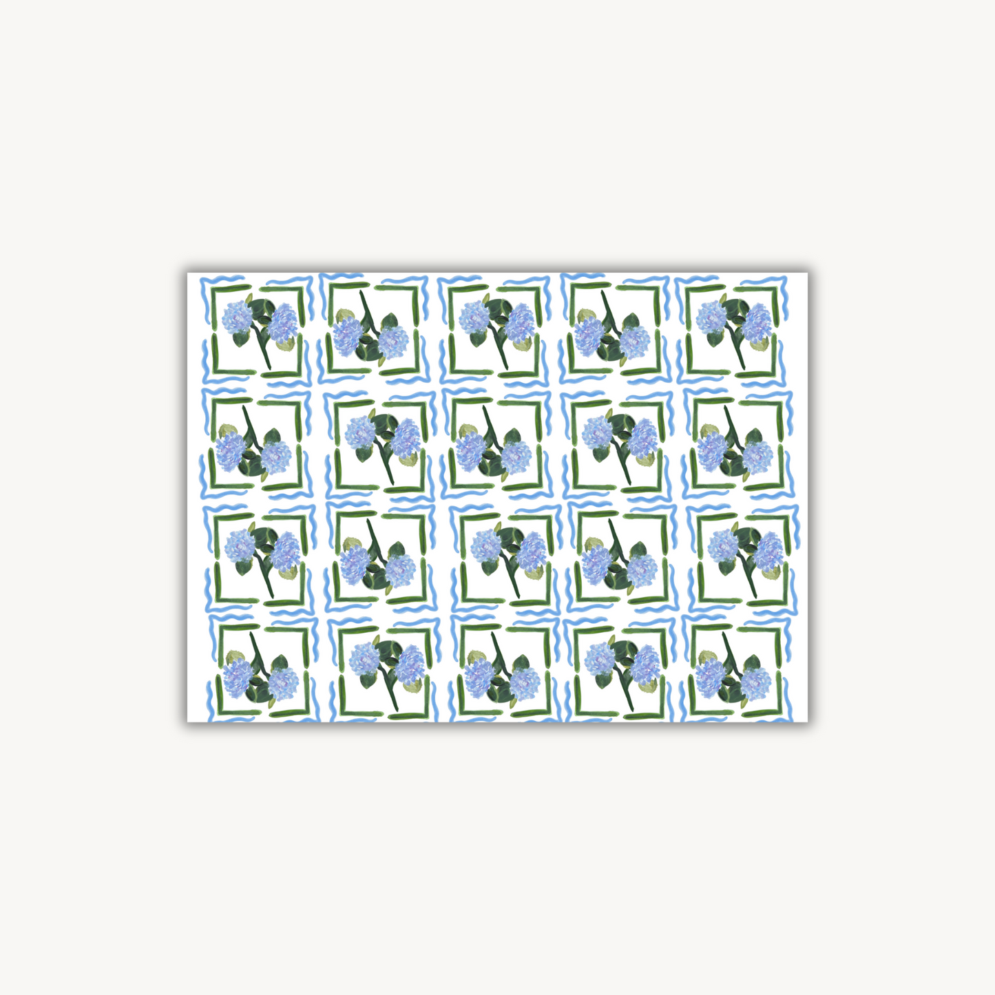 Hydrangea Square Stationery Set