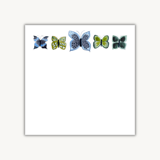 Blue Butterfly Square Notepad