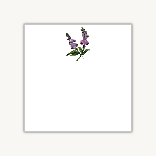 Foxglove Sprig Square Notepad