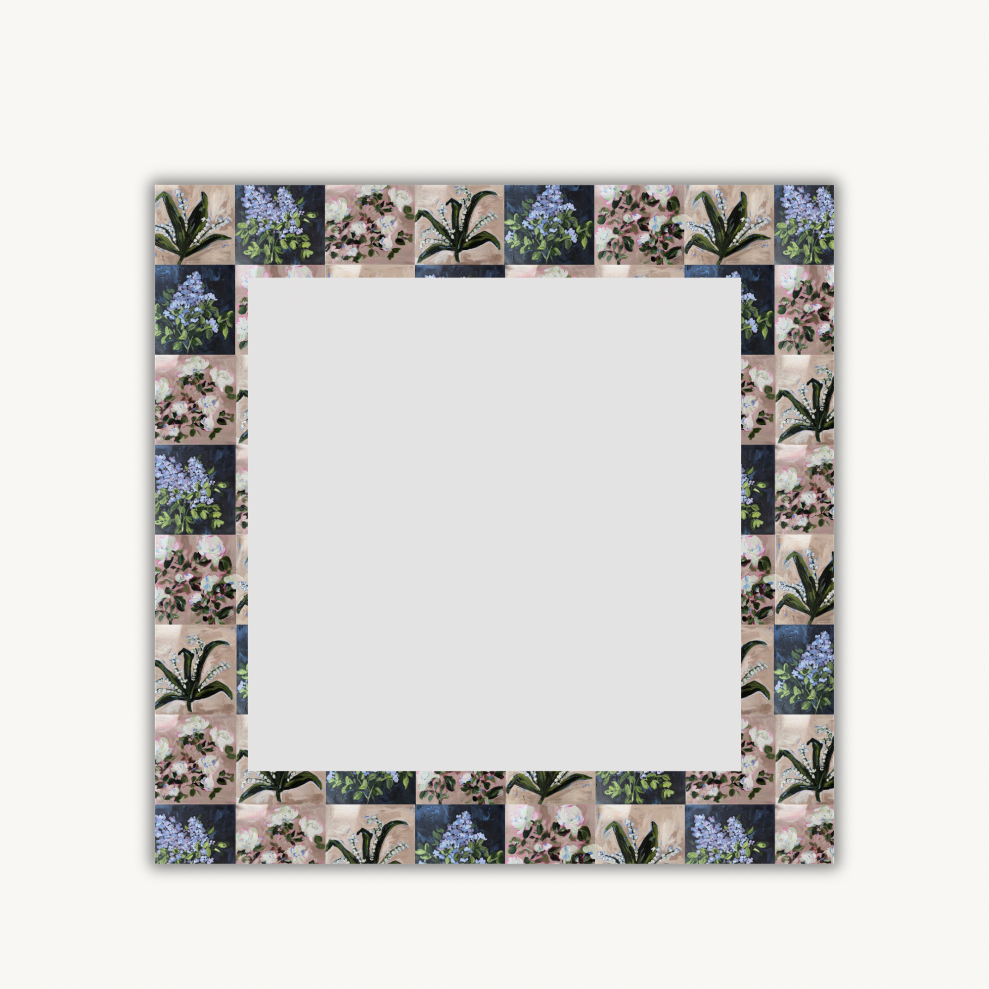 Floral Tiles Square Notepad – Audrey Gustafson Art