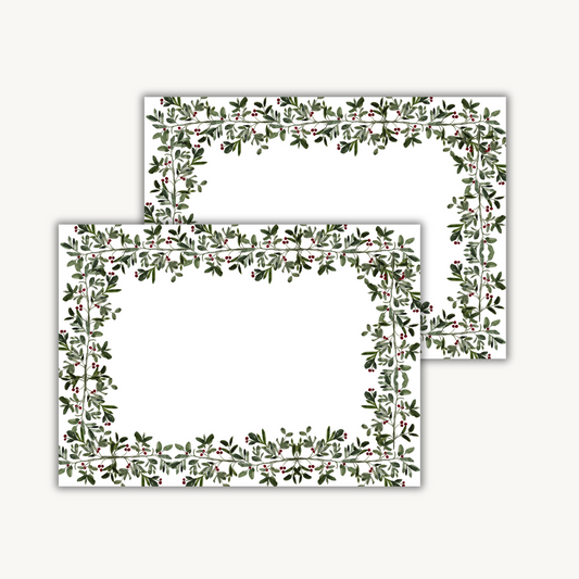 Festive Greenery Stationery Set