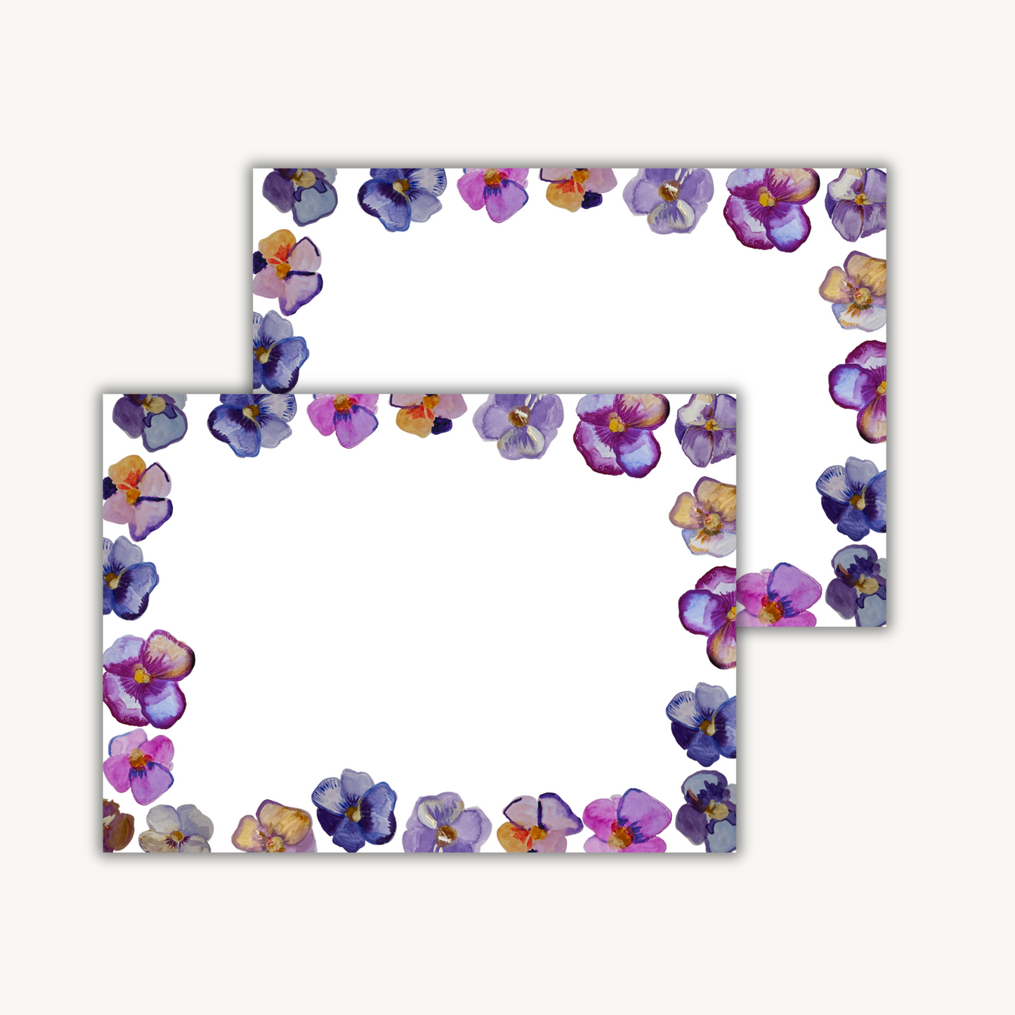 Pansies Stationery Set