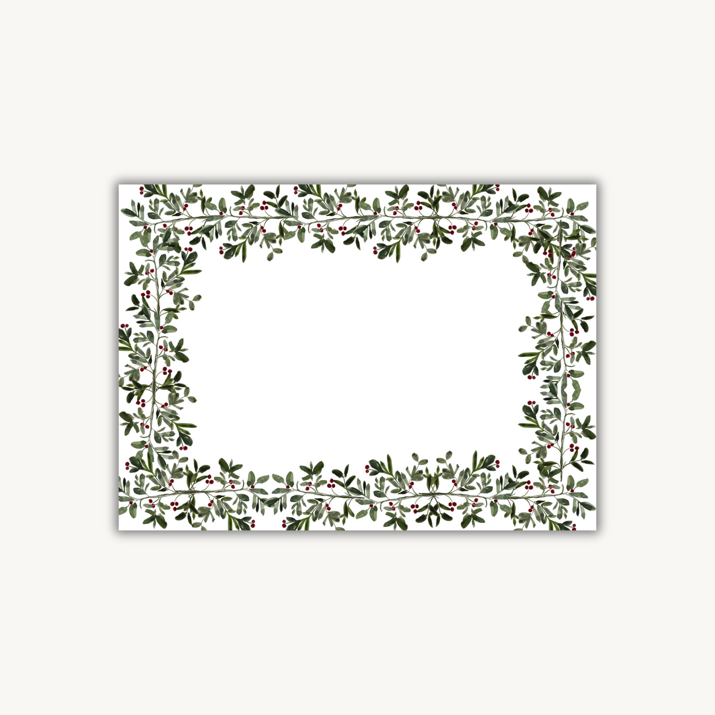 Festive Greenery Stationery Set