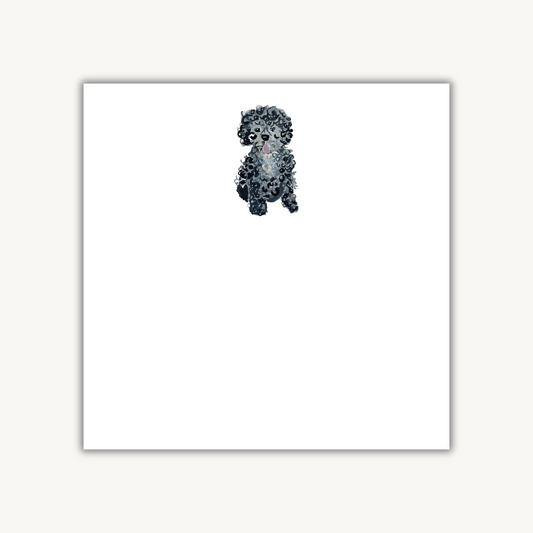 Poodle Puppy Square Notepad