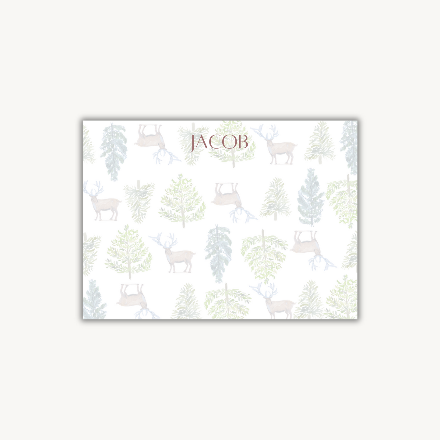 Deer Print Stationery Set