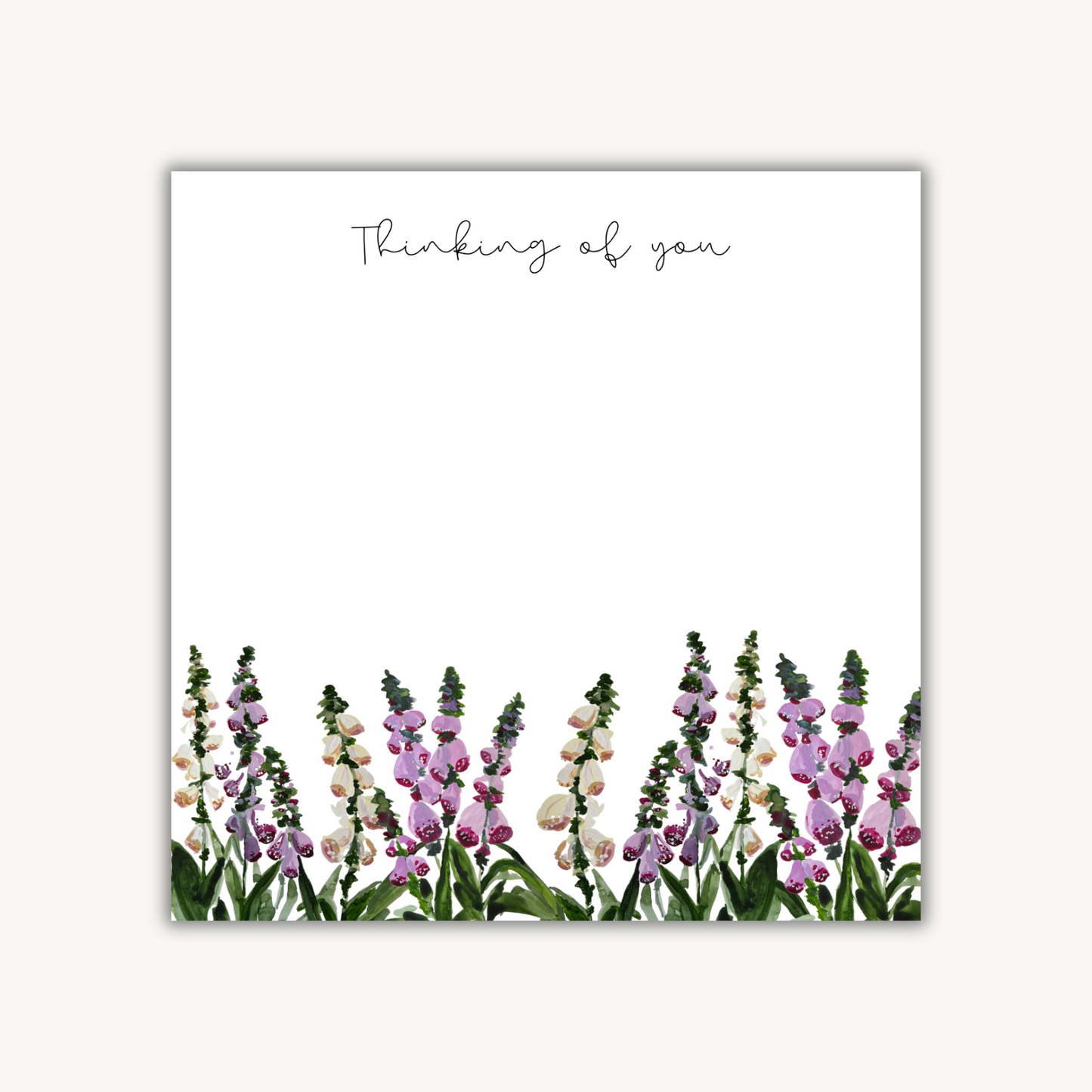 Foxglove Field Square Notepad